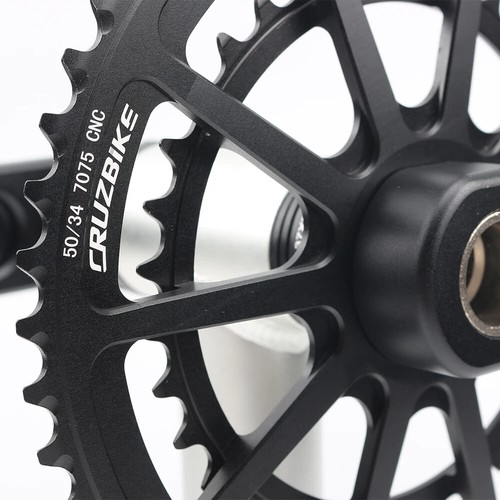  Road Bike Crankset 155-175mm Crank 50-34T/52-36T/53-39T Double Chainring  - Picture 19 of 26