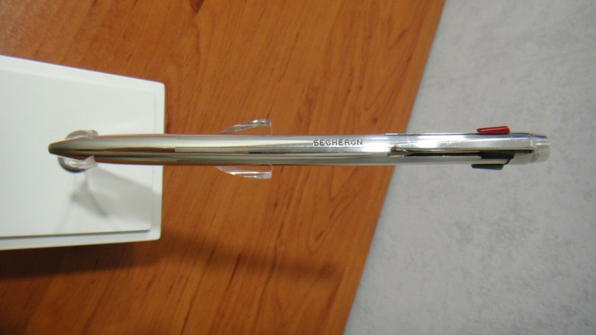 RARE VINTAGE CARAN D'ACHE 4 COLORS BALLPOINT PEN SILVER PLATED | eBay