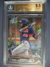 AMED ROSARIO 2017 Bowman Chrome Mega Box Refractors BCP76 BGS GEM MINT 9.5 Mets