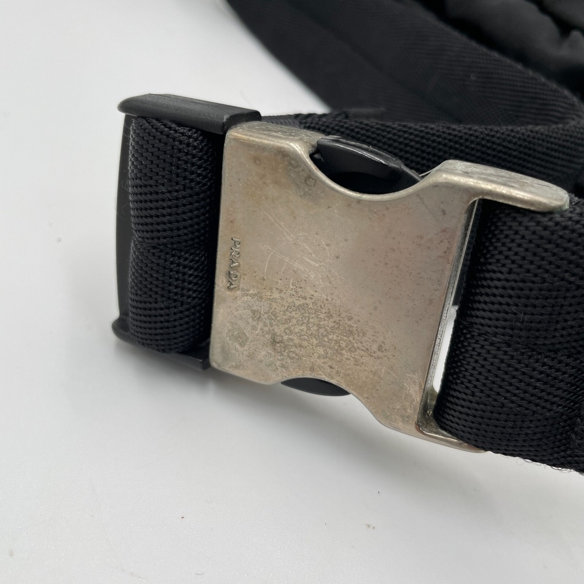 PRADA Belt Bag Black VA0056 Body Bag Waist Pouch Nylon Black Auth