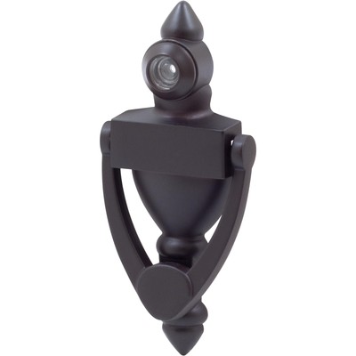 Door Knocker with 160Â° Viewer, 4 Inches, Oil-Rubbed Bronze by Stone Harbor Hard