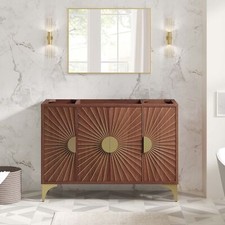 Daylight 48" Single Sink Not Included Bathroom Vanity Cabinet in Walnut