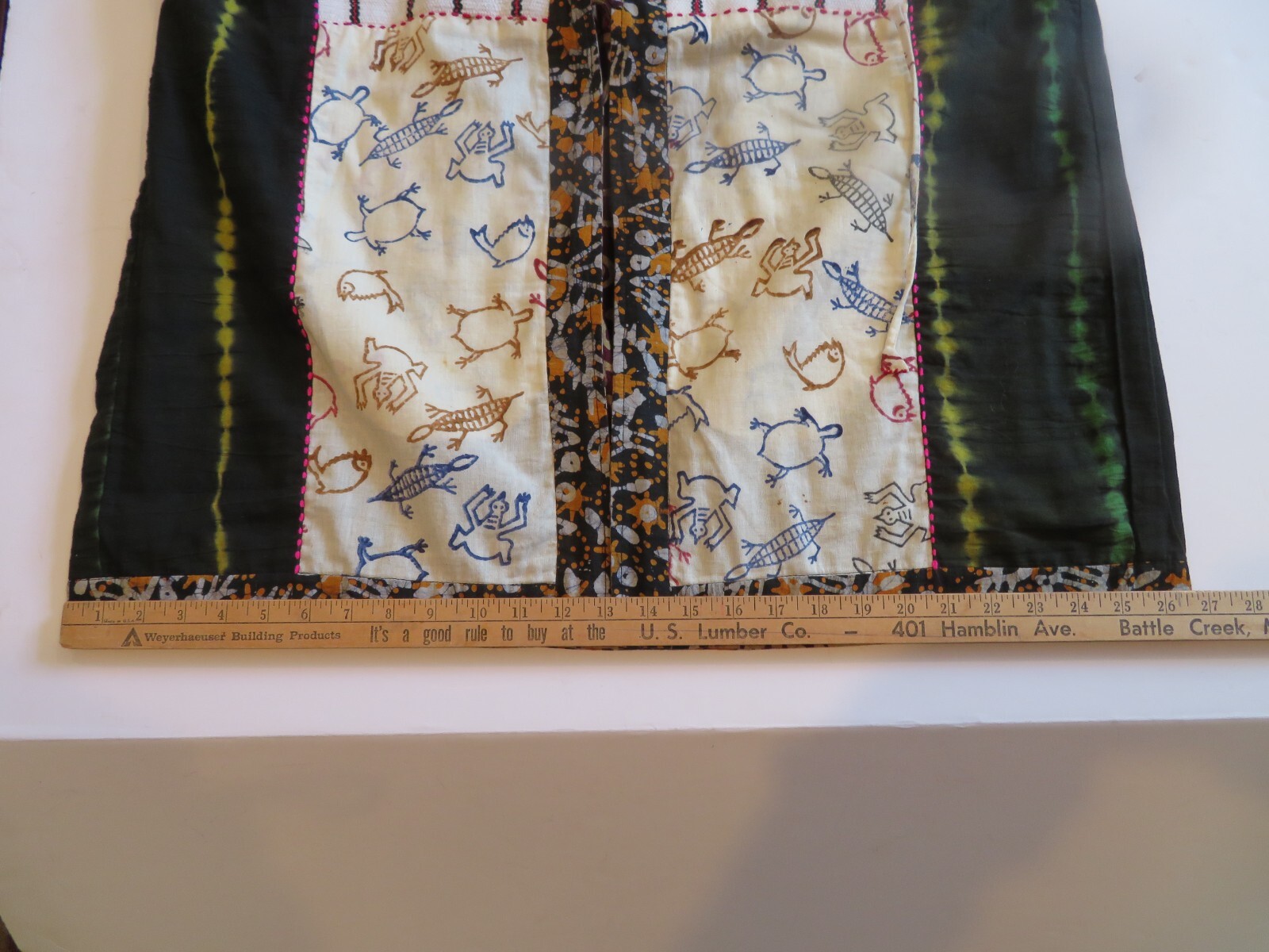 Vintage Unique Reversable Patchwork Poncho Shawl … - image 14