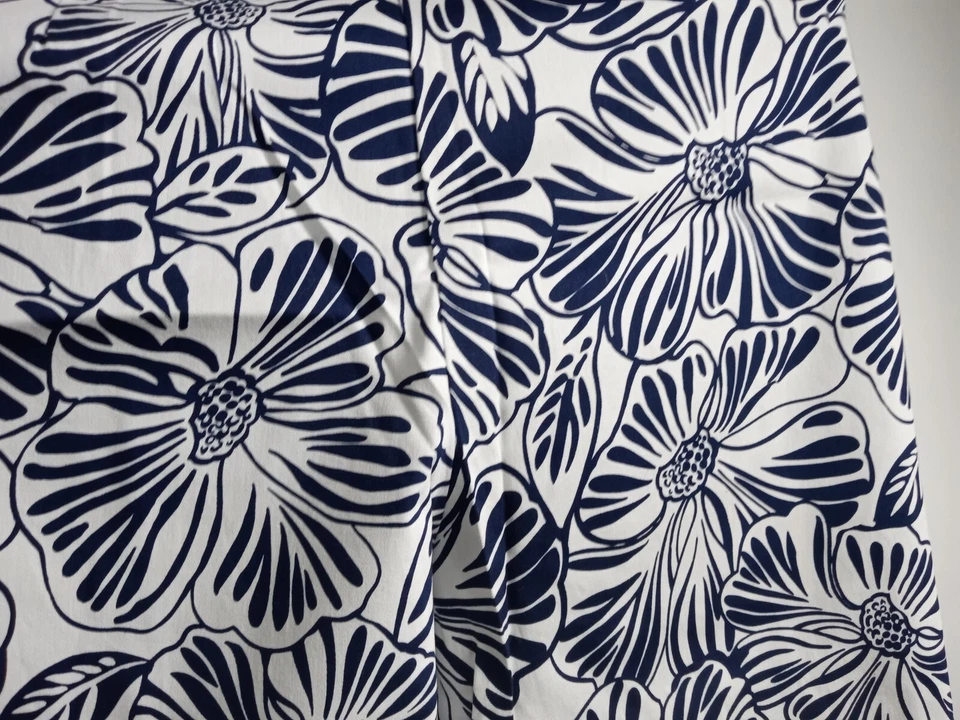 Pantalones florales para mujer Sunny Leigh azules y blancos talla 12 Foto 3 de 4