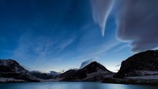 Landscape nature lake mountains snowy mountain Custom Gaming Mat Desk
