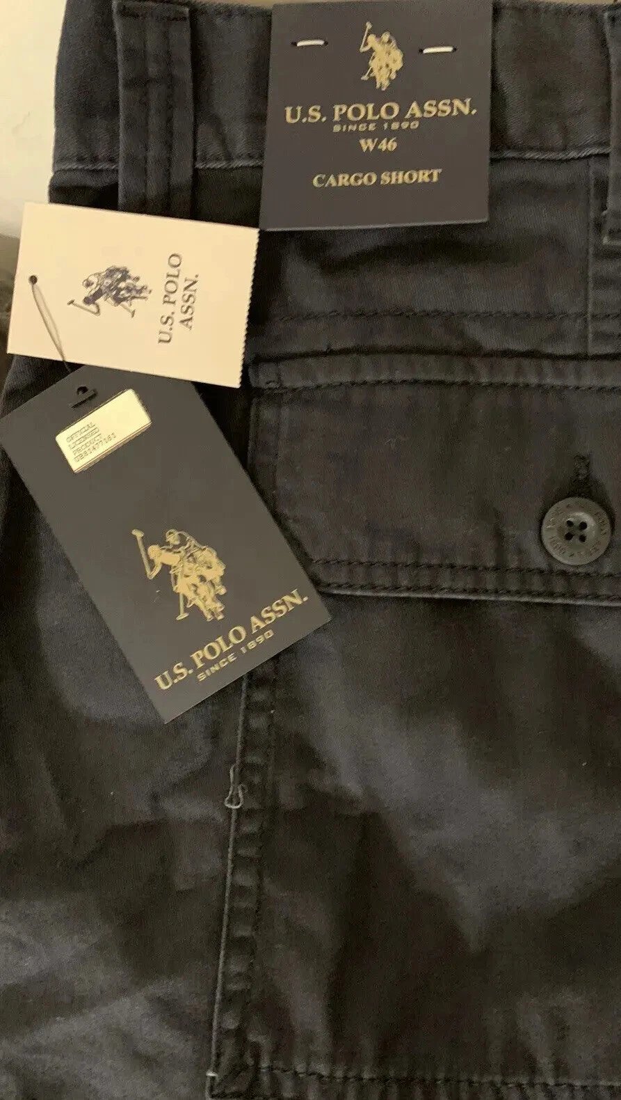 New US Polo Assn Mens Sz 46 Cargo Shorts Blue NWT