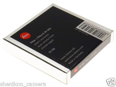 Brand New Leica E39 39mm UV UVa Filter Silver Protector Germany