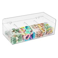 Hair Accessories Organizer for Girls, Acrylic Hair Bow Tie Clip Scrunchie Hol...