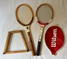 Vintage WILSON Chris Evert Wooden Tennis Racket Guard- MacGregor Racket Case