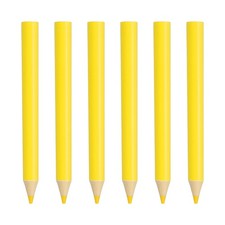 6 Pcs Wooden Colored Pencils Short Oil Based Colored Pencils, Yellow