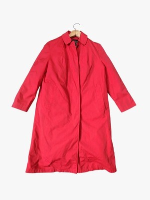 Vintage Eddie Bauer Trench Coat  Goose Down Filled Zip Out Red Women's Size 6/8