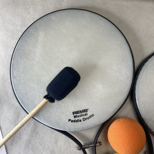 "Tambores de pádel musicales REMO de colección juego de 8""/10"" caja original mazos bolas" - Imagen 5 de 6