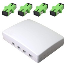Fiber Optical Terminal Junction Box 4Port Panel FC LC Adapters FTTH Desktop