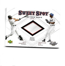 2001 Sweet Spot Game-Used Bases Level 1 #B1-BD Jeff Bagwell Jermaine Dye