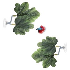 2-Pack Betta Fish Leaf Pad Green, Grape Leaves-Shaped
