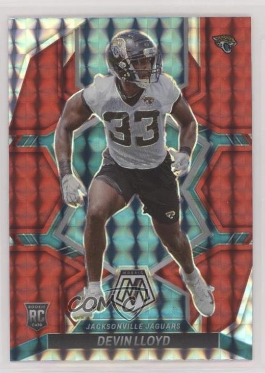 2022 Panini Mosaic Rookies Red Mosaic Prizm Devin Lloyd #375 0nr3