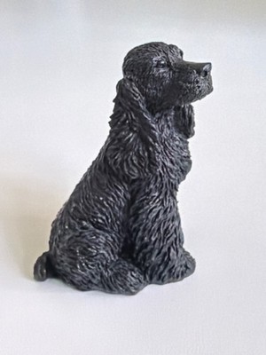 Original by Castagna Made In Italy 1988 Black Cocker Spaniel Seated Figurine