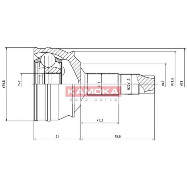 Kamoka Gelenksatz Antriebswelle Radseitig FüR Fiat Brava 182 Bravo I Lancia-image