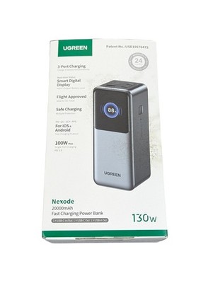 Pp3O UGREEN - Nexode 130W 20000mAh Fast Charge Power Bank Smart Display 3-port
