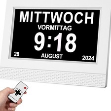 Digital Seniorenwecker mit Kalender, Reminders, dimmbar, 7 Zoll