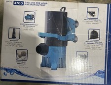 Alpine 4700 Vortex Waterfall Pond Pump 4700 GPH con cable, adaptador y bolsa de malla