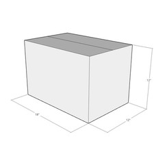 10 18x12x12 White Corrugated Shipping Boxes 48 ECT Double-Wall New