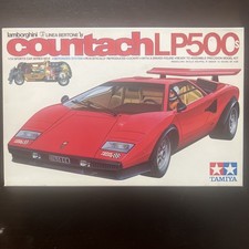 Vintage 1982 Tamiya 1/24 Scale Lamborghini Countach LP500 Motorized Model