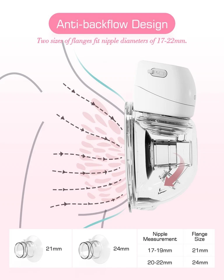 Breast Pump Hands Free Electric Pump Wearable Green 9 Levels 3 Modes Kissbobo - Image 3 of 4