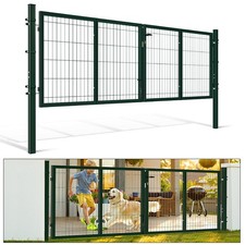 Zauntor 2 flügelig Gartentor Hoftor Light Doppelstabmattenzaun Einfahrtstor