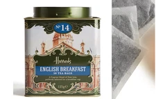 Harrod's No 14 English Breakfast 50 Tea Bags in Tin NWT
