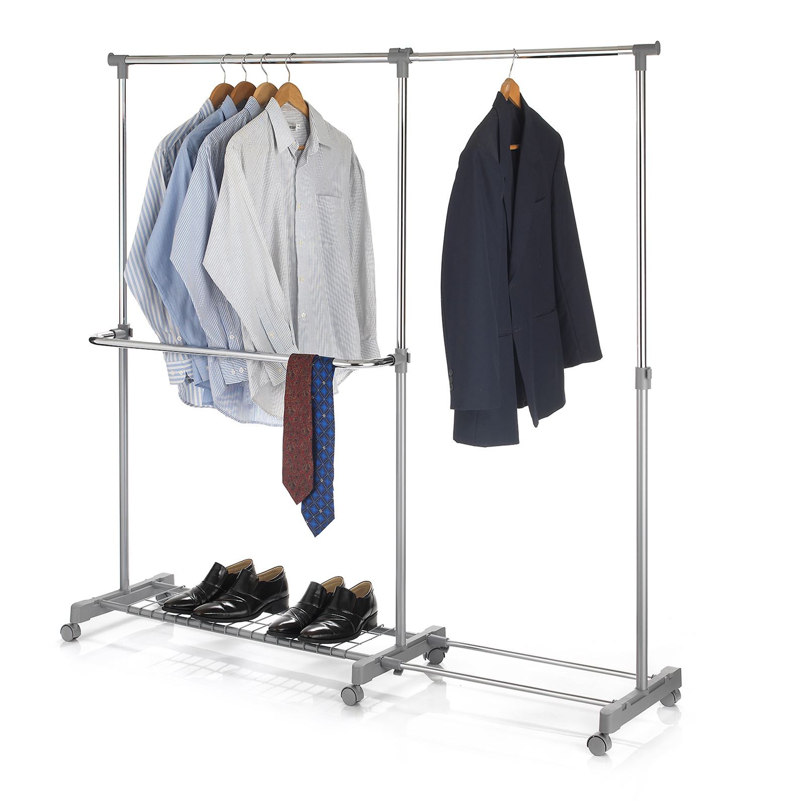 Penderie sur roulettes réglable pour organiser le dressing de votre chambre à coucher