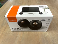 Creative Pebble V2 Desktop Speakers USB-C Wired 3.5mm Black small minimal NIB