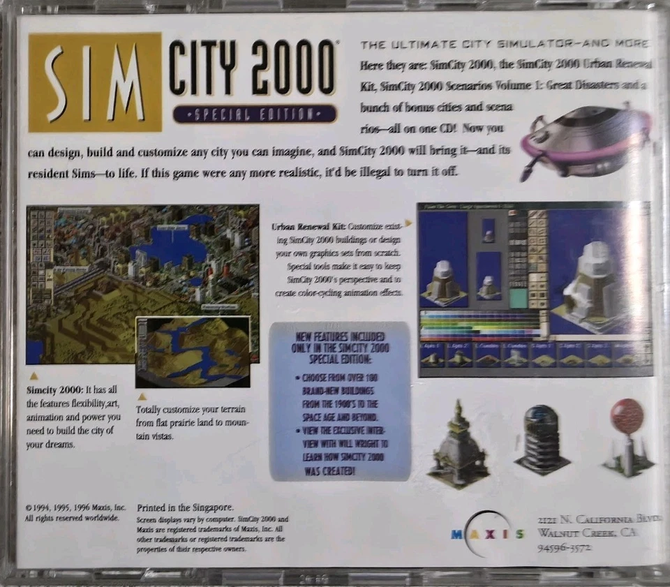 SimCity 2000 Special Edition CD ROM Maxis PC Game Free Postage - Image 2 of 3
