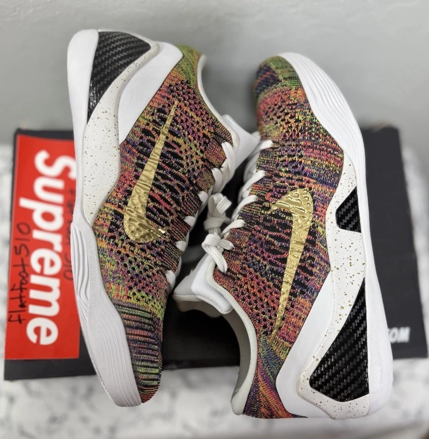 Nike Kobe 9 Elite Low ID Multicolor Flyknit Rare 2014 100% Authentic Mamba Sz 11 - Image 4 of 4