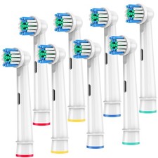 Replacement Toothbrush Heads Compatible with Oral 1 Count Pack of 8 , White