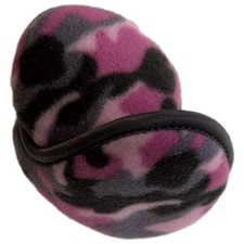 Girls Pink Black Gray Camo Ear Muffs Warmers