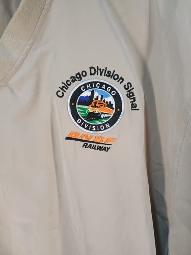 BNSF Railway Colorado Timberline Mens Large Pullover Jacket Taupe Chicago Div - Picture 3 of 10