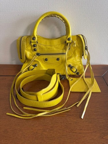 Balenciaga City 2-way Shoulder Bag, Yellow