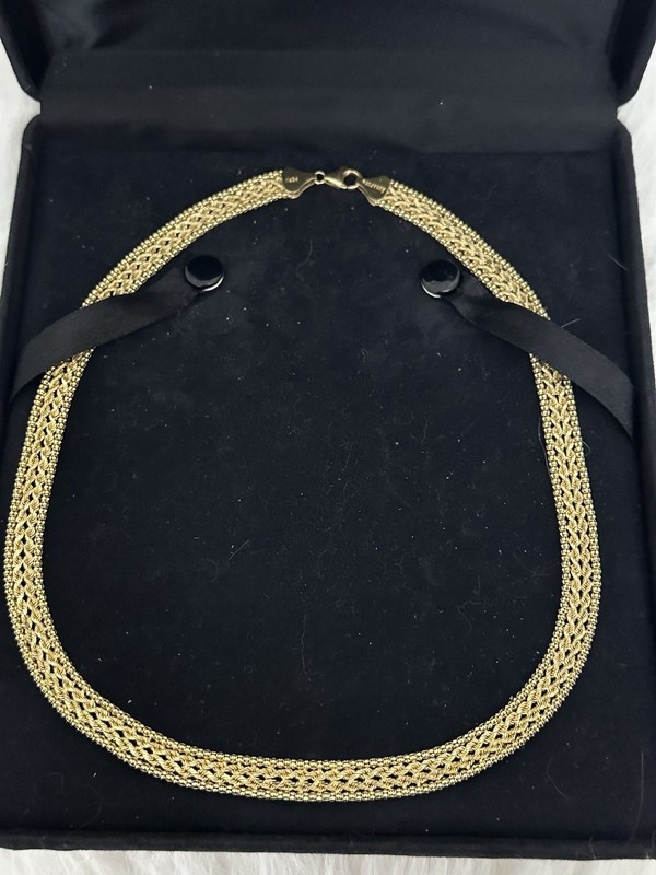 Atrafin 14k Yellow Gold Mesh Chain Necklace 18in Peru