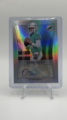Quinn Ewers Rookie Silver Prizm Auto /149 Dolphins RC   2025 Prizm FUTURE STAR