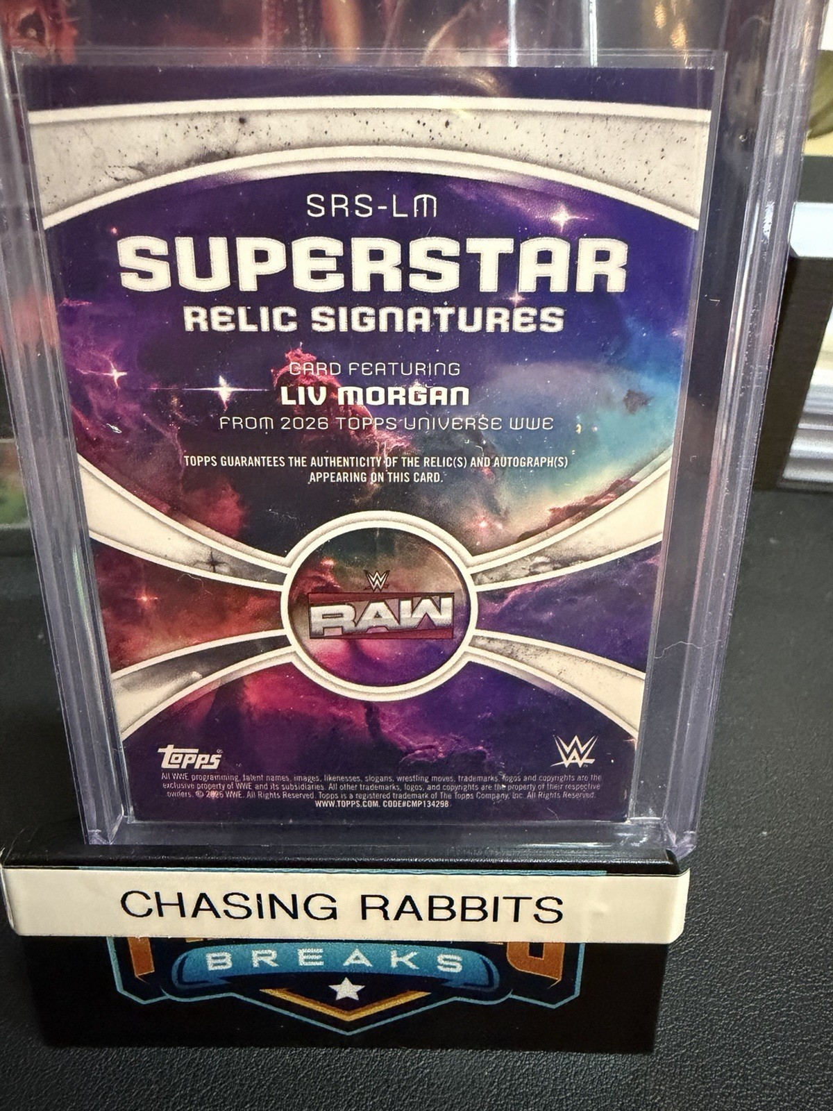 Topps 2025 Universe WWE Liv Morgan Title Marks Relic Autograph TMA-LMO view 3