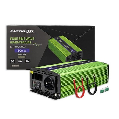 Qoltec Monolith Spannungswandler | Batterieladung | USV | 300W | 600W | 12V auf 