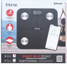 iHome Smart Wi-Fi Body Composition Scale Bluetooth, High Precision Sensors