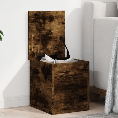 Rechteckige Aufbewahrungsbox Räuchereiche 30x35x35cm Ingenieurholz modern minimalistisch