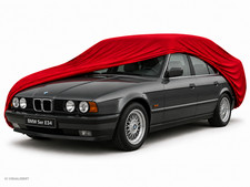 Ganzgarage Indoor Stretch Cover Carcover f�r BMW 5er E34 Touring rot