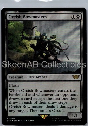 MTG SkeenAB Orcish Bowmasters FOIL Prerelease Cards NM