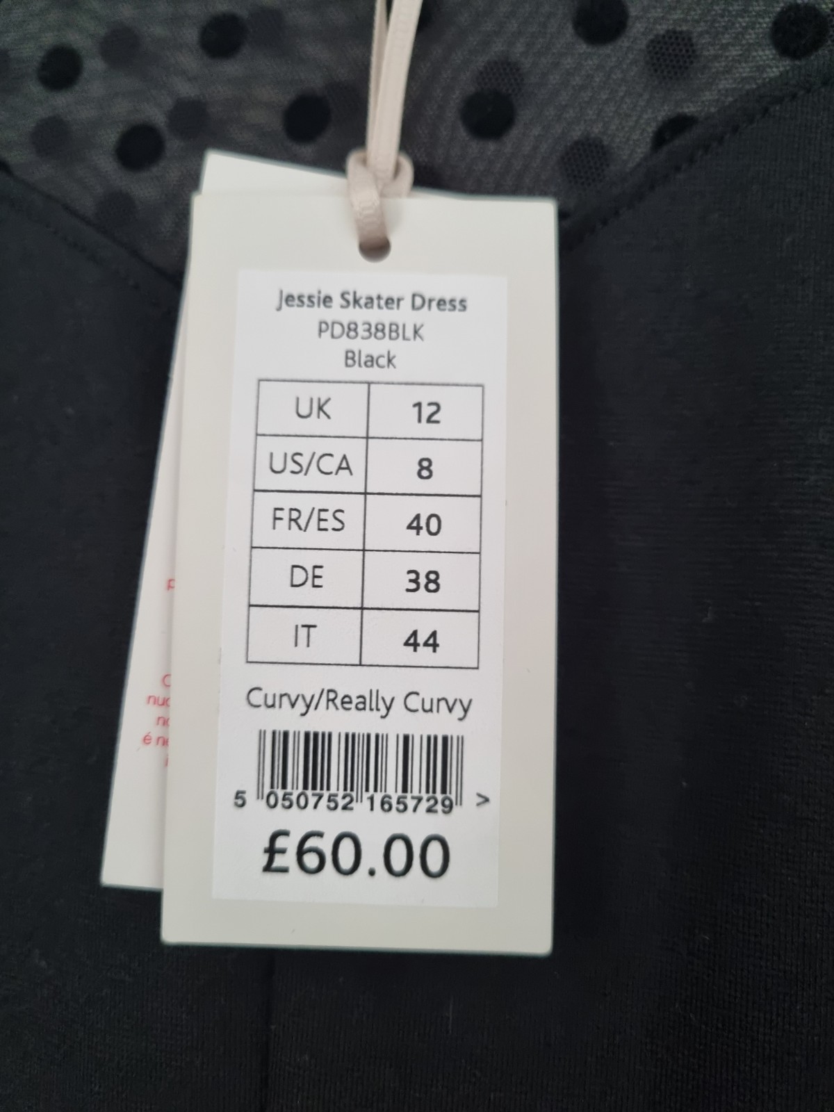 Bravissimo Women's Black Flattering Skater Dress Size 12 C/RC image 3