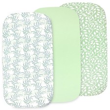 3-Pack Bedside Sleeper Bassinet Sheets  GOTS Certified Organic Jersey Cotton...