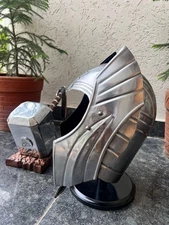 Thor Hammer with Medieval Knight Helmet Set | Handmade Aluminum Prop for Cosplay