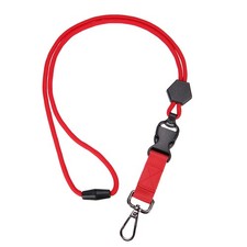 Breakaway Lanyard for ID Badges, Hexagonal Cord Key Lanyard, Red